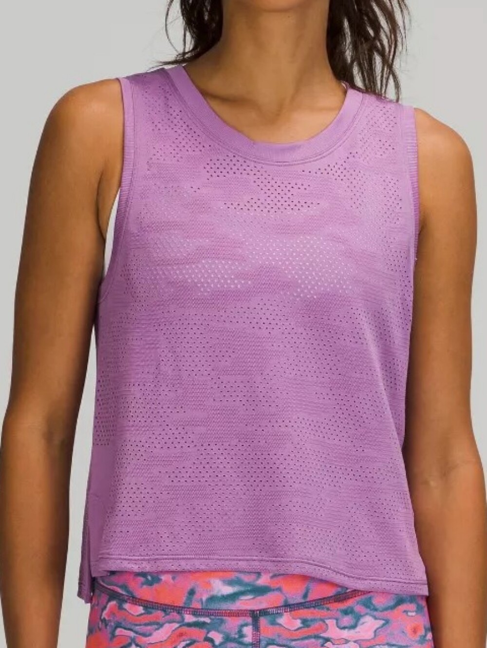 Lululemon Train to Be Tank Top *Camo Dot Camo Wisteria Purple Womens Size 10